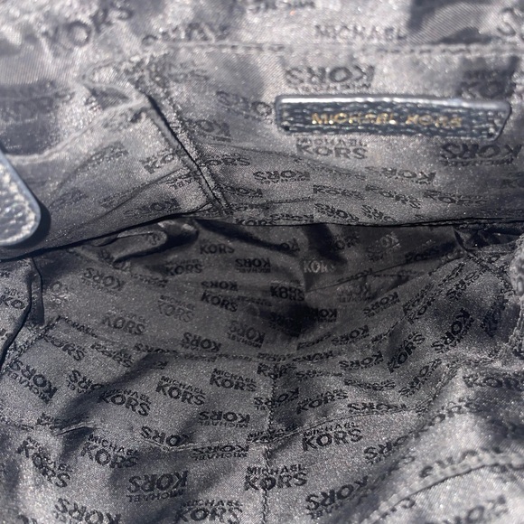 Michael Kors Black Pebbled Leather Backpack - Picture 14 of 14